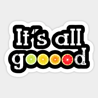 I Feel Good Lemon Orange Lime Red Orange Yellow Green Citrus Sticker